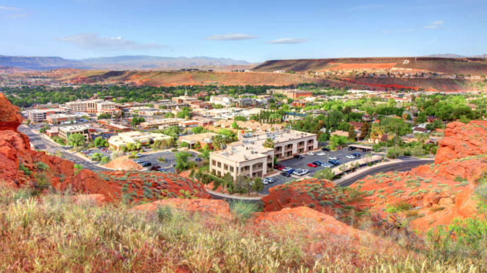 St. George is a city in and the county seat of Washington County, Utah, United States. Located in southwestern Utah on the Arizona border